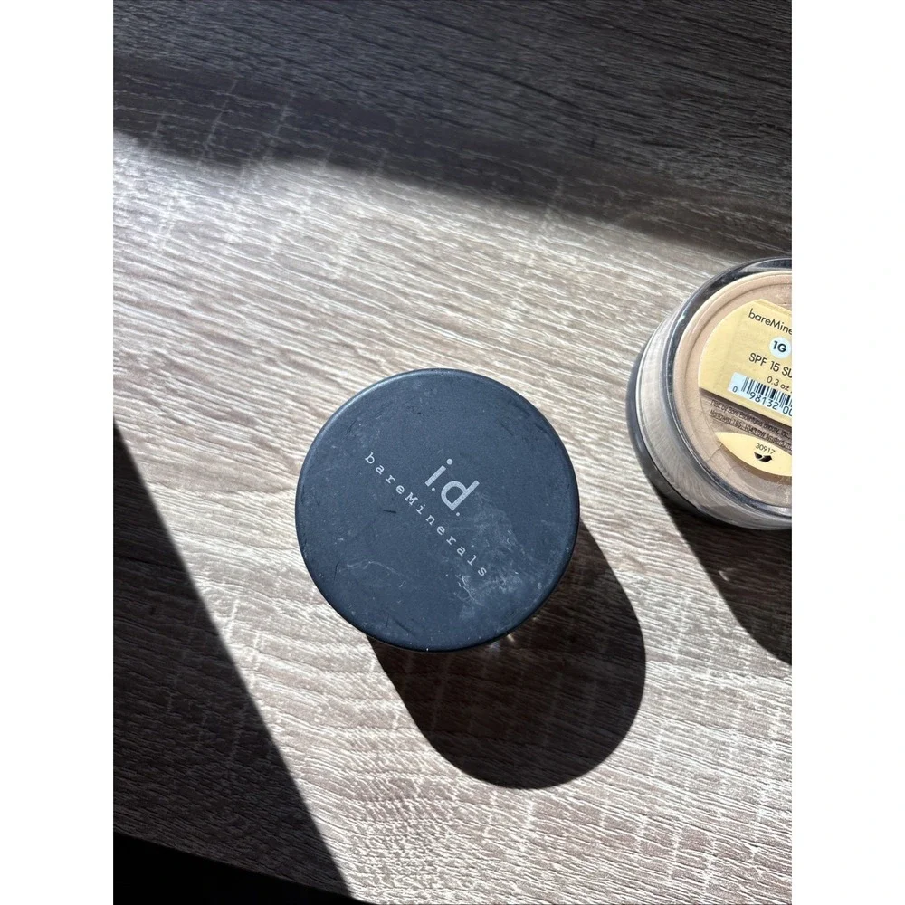 RARE LOT OF 3❗️i.d. bare Minerals Foundation 9g 0.3 Oz SPF 15 Light 1G